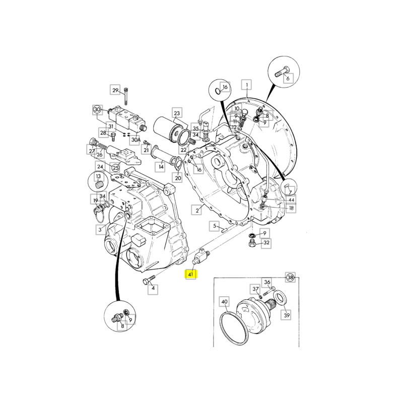 Катушка включения привода экскаватора-погрузчика JCB CVA