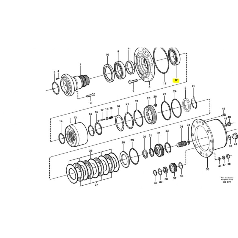ПОДШИПНИК СТУПИЦЫ ПОГРУЗЧИКА VOLVO ЭКСКАВАТОР CVA