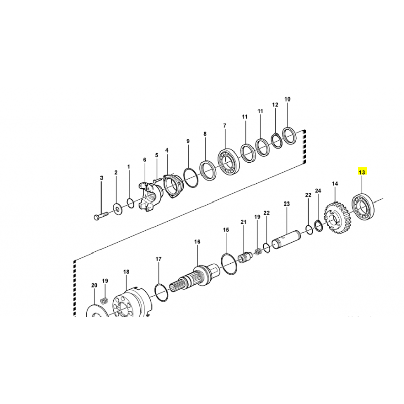 ПОДШИПНИК ПЕРЕДАЧИ ДЛЯ ЭКСКАВАТОРА-ПОГРУЗЧИКА VOLVO CVA