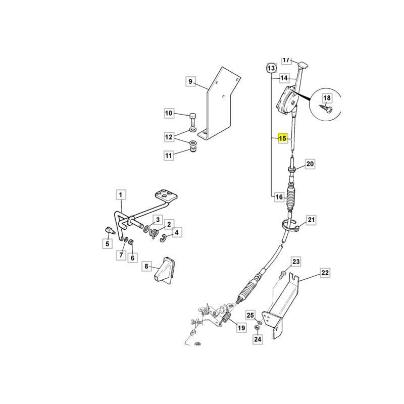 ГАЗОВЫЙ ТРОС ДЛЯ ЭКСКАВАТОРА-ПОГРУЗЧИКА JCB 3CX 4CX