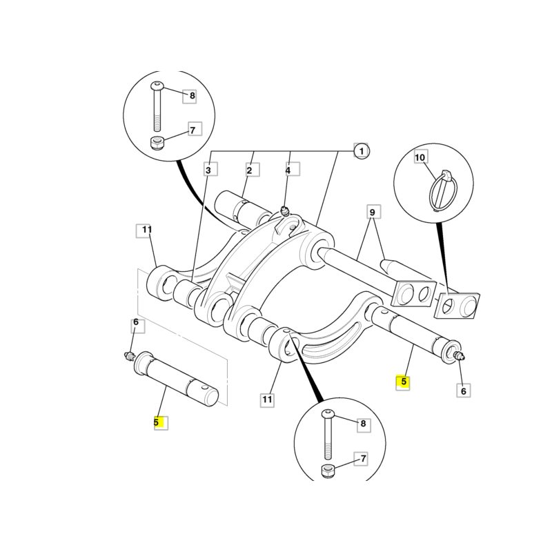 ШТИФТ МУФТЫ КОВША МИНИ-ЭКСКАВАТОРА JCB CVA