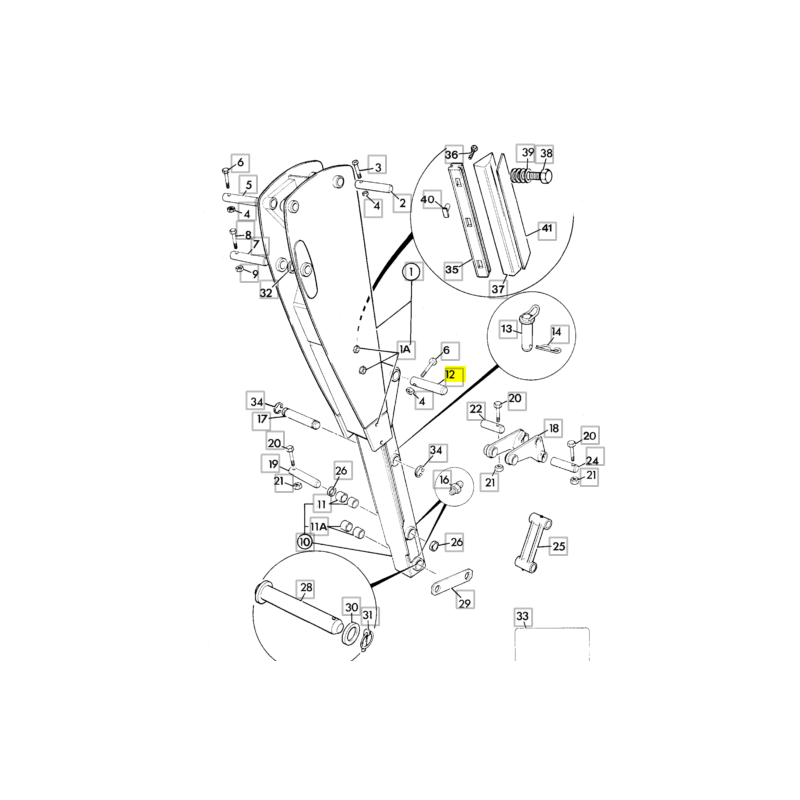 ШТИФТ РЫЧАГА ЭКСКАВАТОРА-ПОГРУЗЧИКА JCB
