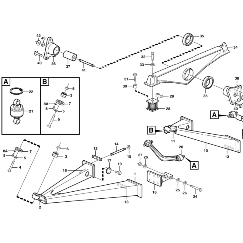 Втулка подвески самосвала Volvo