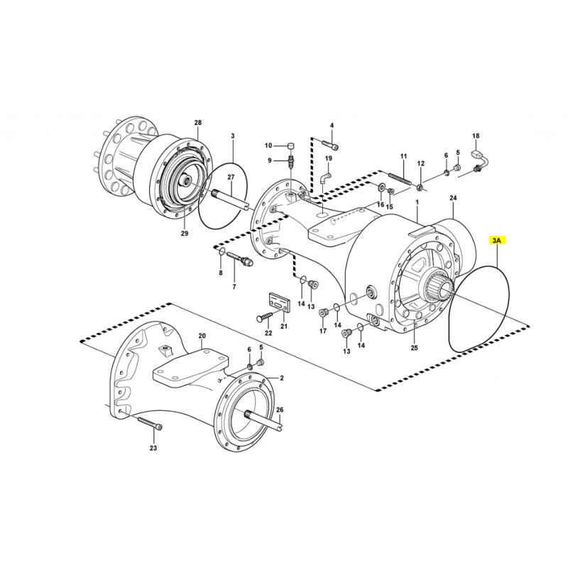 Уплотнительное кольцо моста погрузчика Volvo