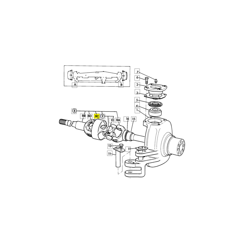 Соединительная муфта экскаватора-погрузчика JCB