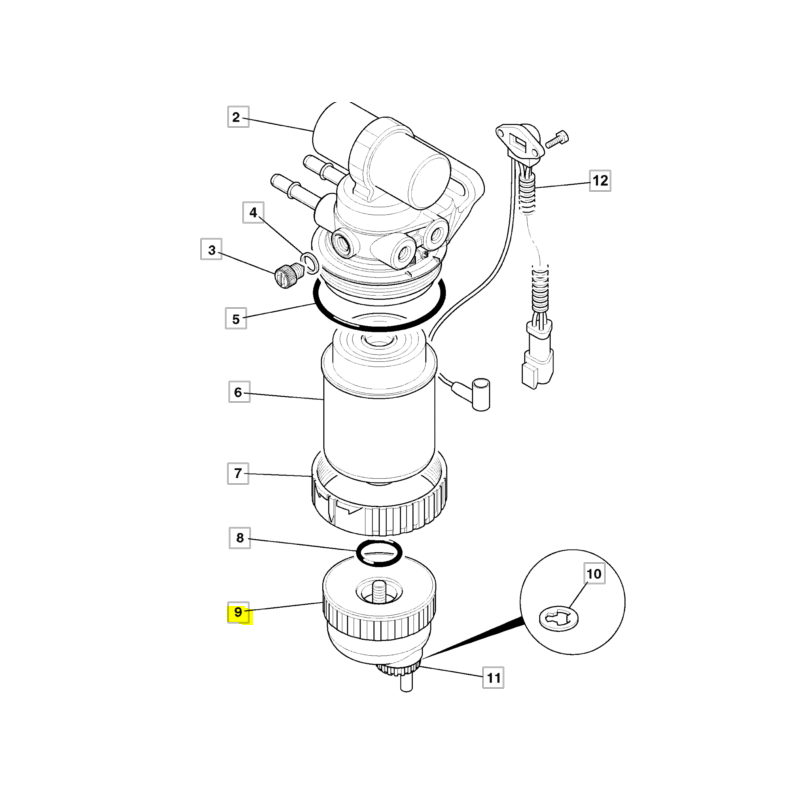 СТЕКЛО ДЛЯ ДИЗЕЛЬНОГО ТОПЛИВА JCB ЭКСКАВАТОР-ПОГРУЗЧИК