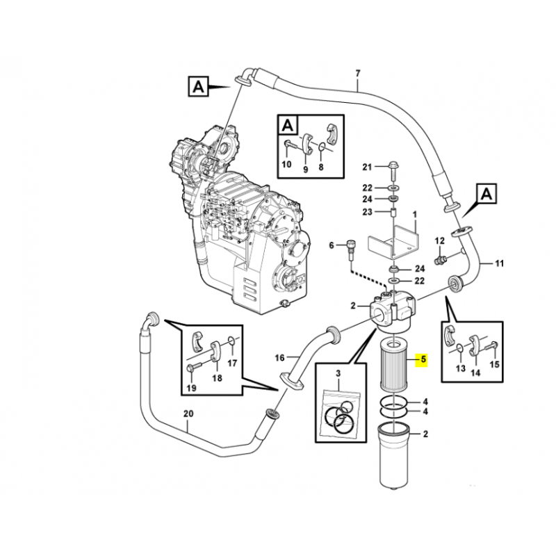 ФИЛЬТР КОРОБКИ ПЕРЕДАЧ ПОГРУЗЧИКА VOLVO