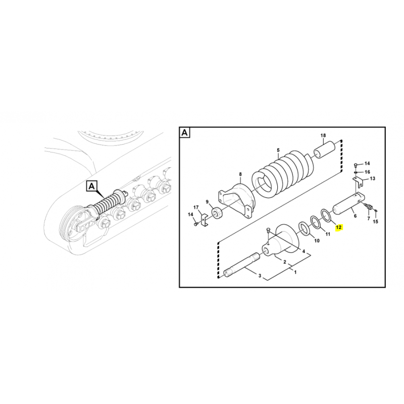 Прокладка натяжителя погрузчика Volvo