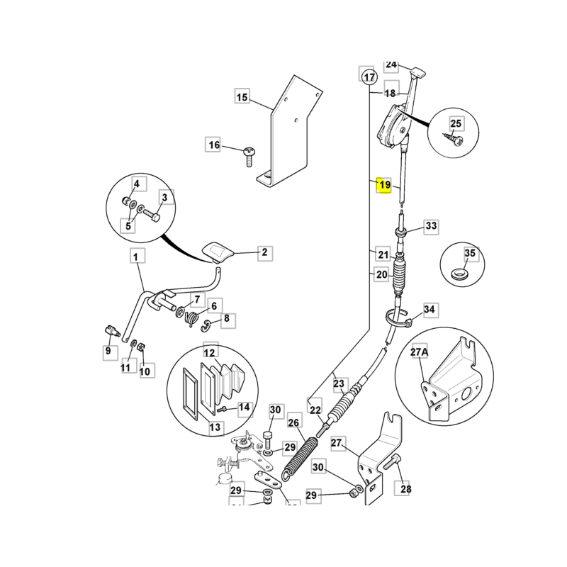 ГАЗОВЫЙ ТРОС ДЛЯ ЭКСКАВАТОРА-ПОГРУЗЧИКА JCB 3CX 4CX