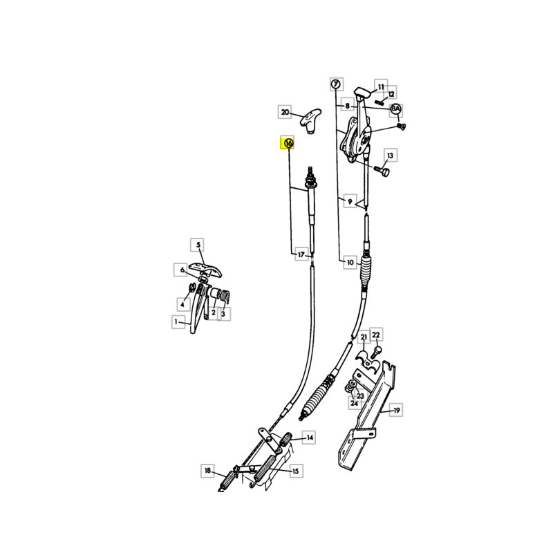Кабель для пожаротушения двигателя экскаватора-погрузчика JCB