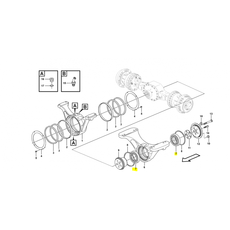 Подшипник ступицы CVA для погрузчика VOLVO L120E L110G