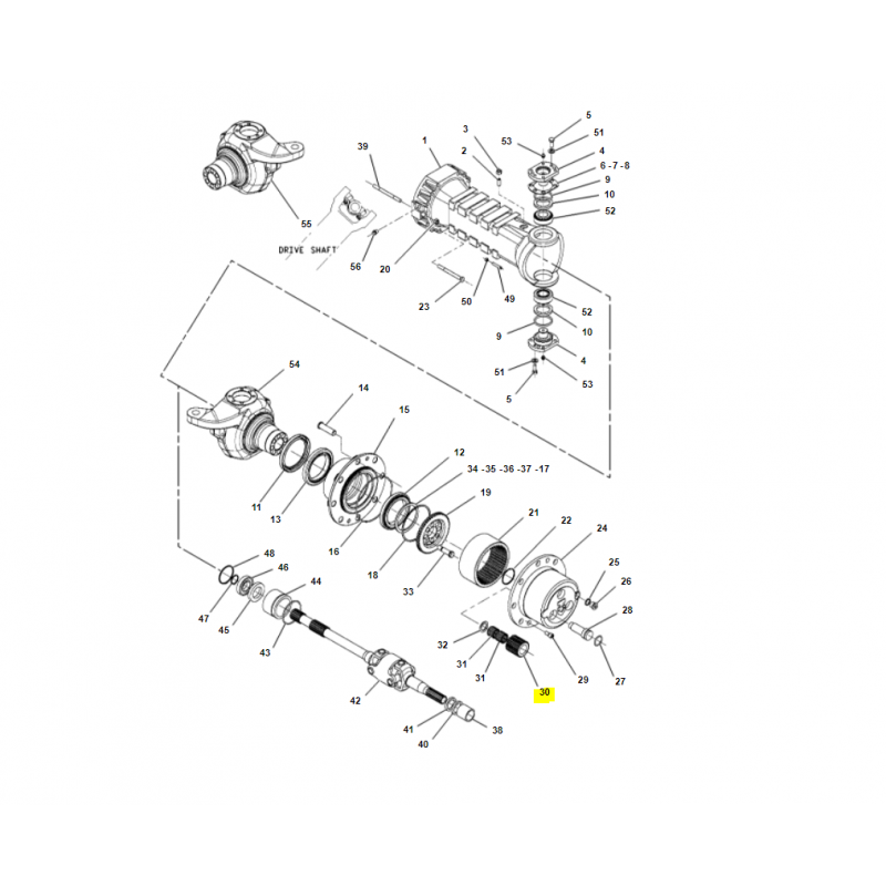 Спутниковая ступица колеса CAT TELEHANDLER