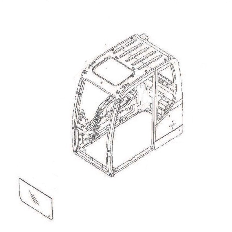 НИЖНЕЕ ВЕТРОВОЕ СТЕКЛО ДЛЯ ГУСЕНИЧНОГО ЭКСКАВАТОРА HYUNDAI R145LCR - 9 HX145LCR 71Q6-02711