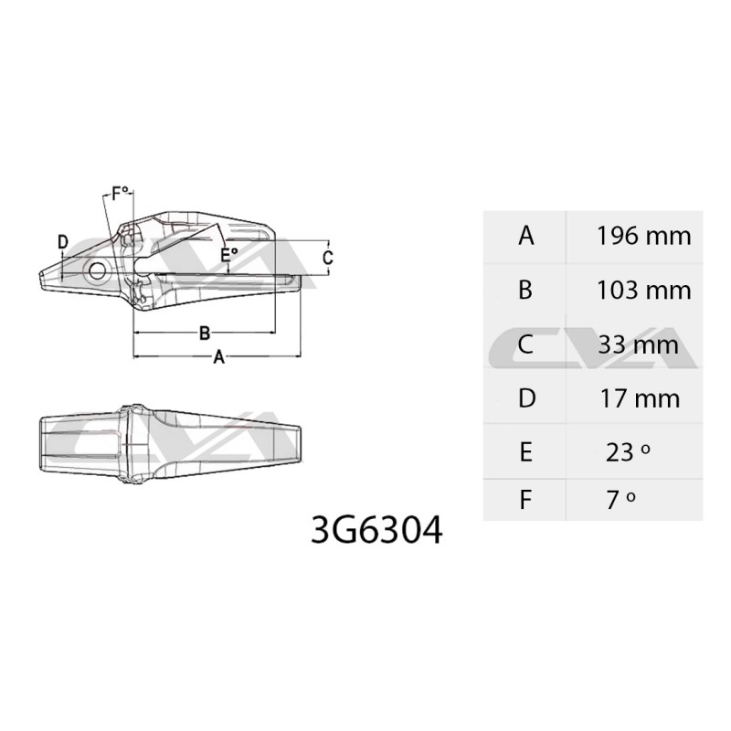 Адаптер для ковша J300, 7,1 кг, CVA