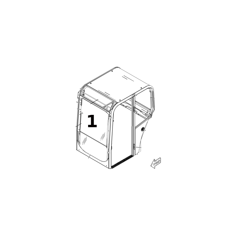 ВЕРХНЕЕ ВЕТРОВОЕ СТЕКЛО, ПРОКАТАННОЕ ГУСЕНИЦЕЙ 301.5 303.5 301.8 C 2920452 МИНИ-ЭКСКАВАТОР