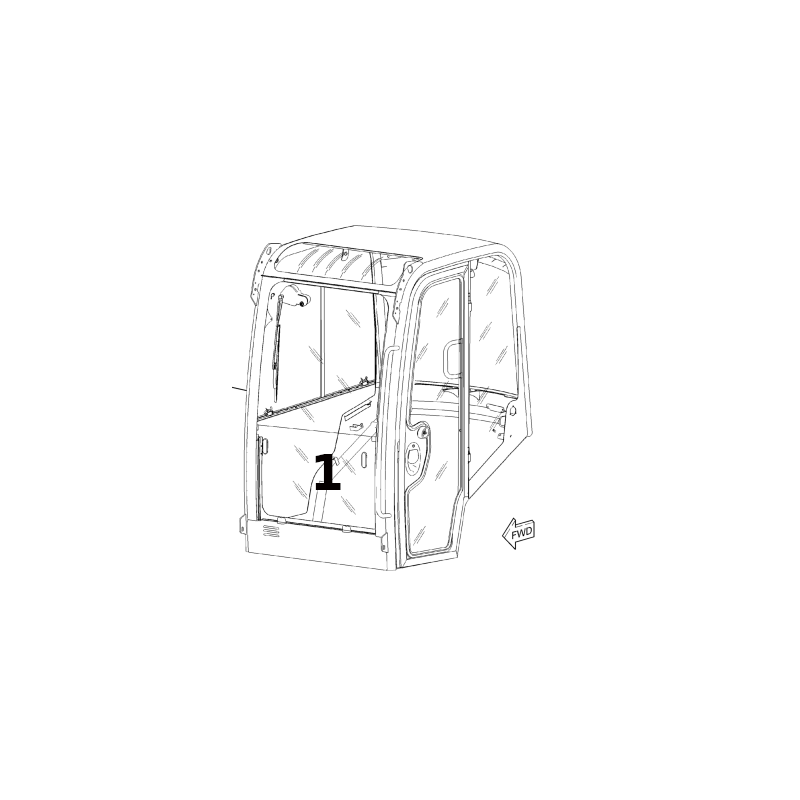 НИЖНЕЕ ВЕТРОВОЕ СТЕКЛО ДЛЯ МИНИ-ЭКСКАВАТОРА CAT 301.7 D 302.2 D 302.4 D WACKER NEUSON ET18 3762081