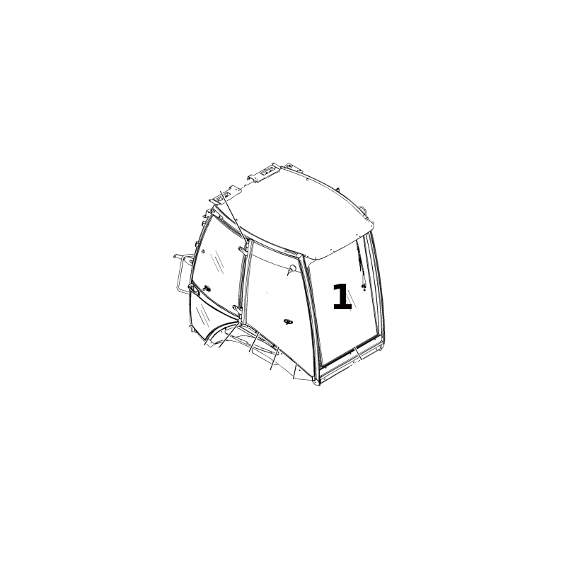 ЗАДНЕЕ СТЕКЛО С ШЕЛКОГРАФИЧЕСКОЙ НАКЛЕЙКОЙ ЭКСКАВАТОР-ПОГРУЗЧИК CAT 428E 428F 3151299