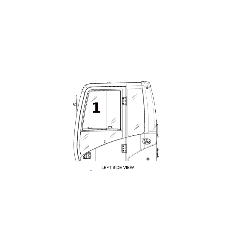ЭКСКАВАТОР М320Д 324Д 2868867 ГУСЕНИЧНЫЙ / КОЛЕСНЫЙ ЭКСКАВАТОР ДВЕРЬ СТЕКЛО ВЕРХНЯЯ ПЕРЕДНЯЯ ПОПОЛЗАЮЩАЯ