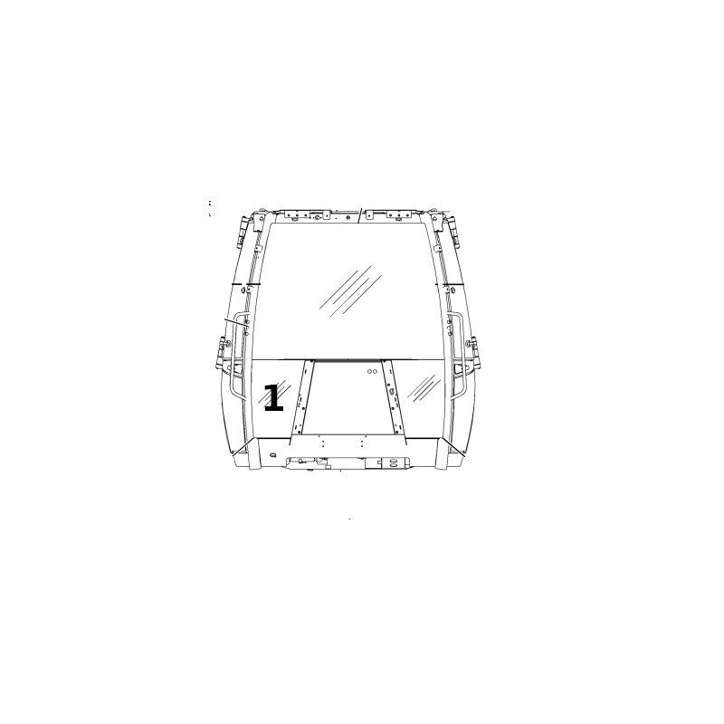 НИЖНЕЕ ПРАВОЕ ВЕТРОВОЕ СТЕКЛО ЭКСКАВАТОРА-ПОГРУЗЧИКА CAT 428E 2059606