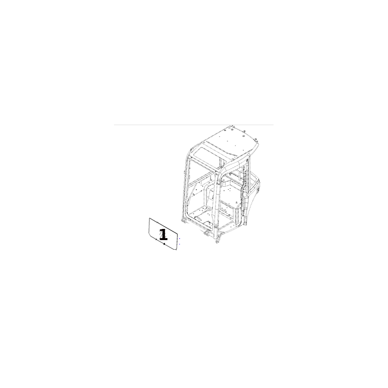 ЛОБОВОЕ СТЕКЛО НИЖНЕГО МИНИ-ЭКСКАВАТОРА KOMATSU PC30MR-5 22F-54-34260