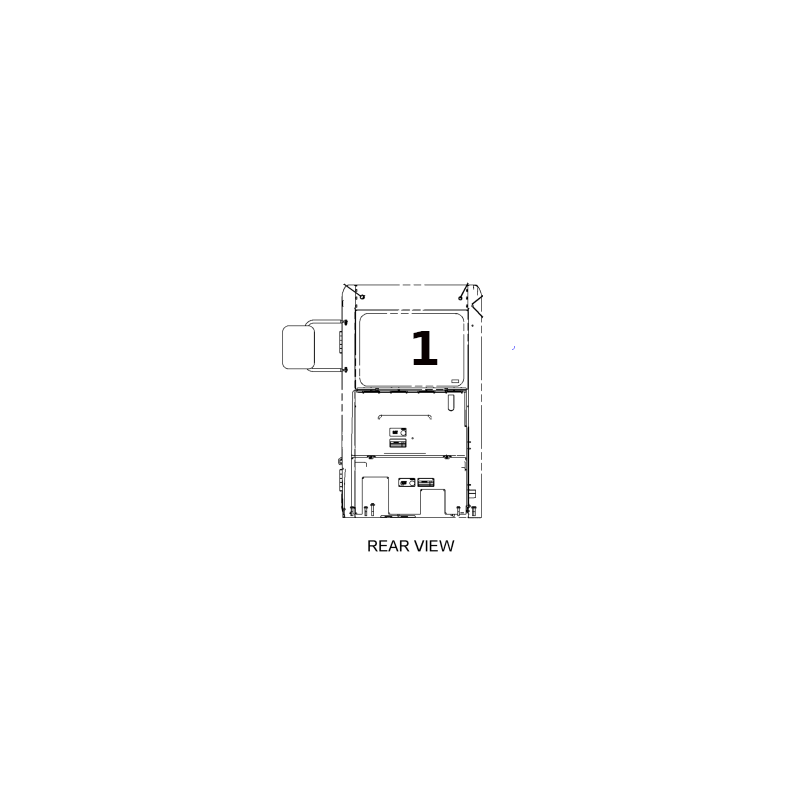 ЗАДНЕЕ СТЕКЛО ГУСЕНИЧНОГО ЭКСКАВАТОРА CAT 315C 318C 320D 1674142 С ШЕЛКОГРАФИЧЕСКОЙ НАКЛЕЙКОЙ