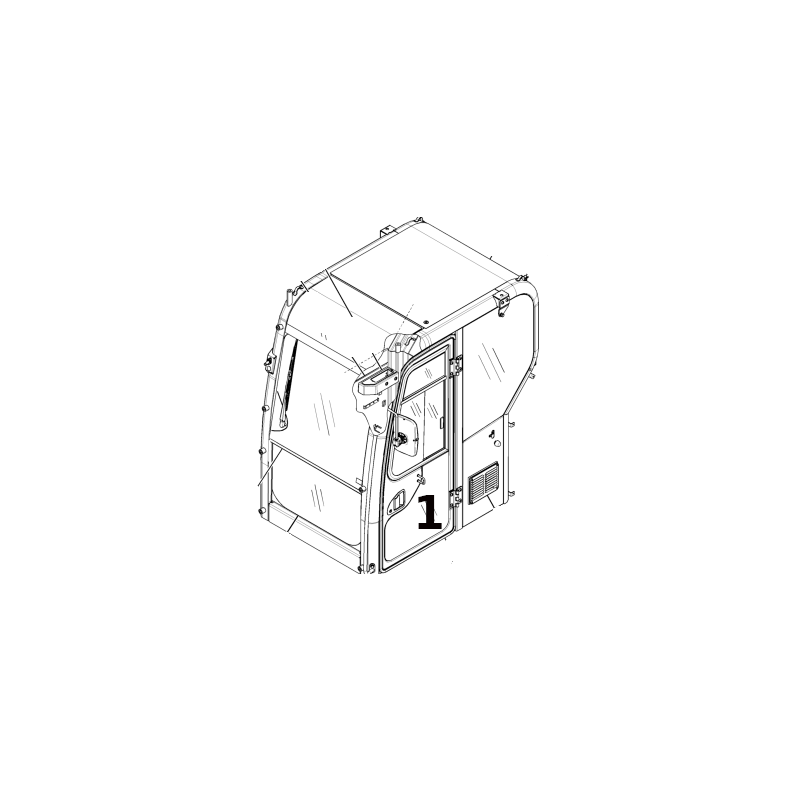 СТЕКЛЯННАЯ ДВЕРЬ НИЖНЯЯ ЛЕВАЯ С ШЕЛКОГРАФИЕЙ МИНИ-ЭКСКАВАТОР CAT 307E 308E 3898682