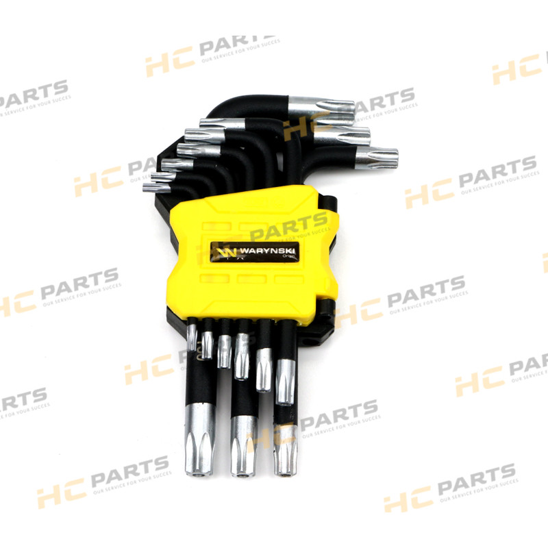 Набор торцевых ключей TORX T10-T50 из стали S2 9el с рукояткой