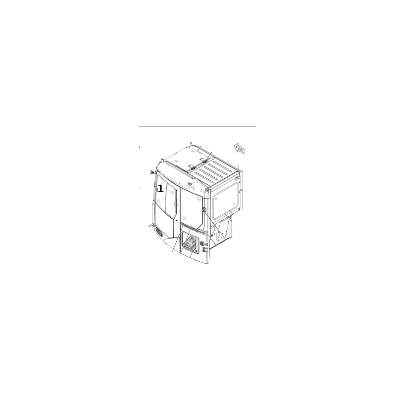 ЭКСКАВАТОР/ЭКСКАВАТОР КАТ 308Д КР 314Э КР 2141234 ВЕРХНЯЯ РАЗДВИЖНАЯ ДВЕРЬ СТЕКЛЯННАЯ