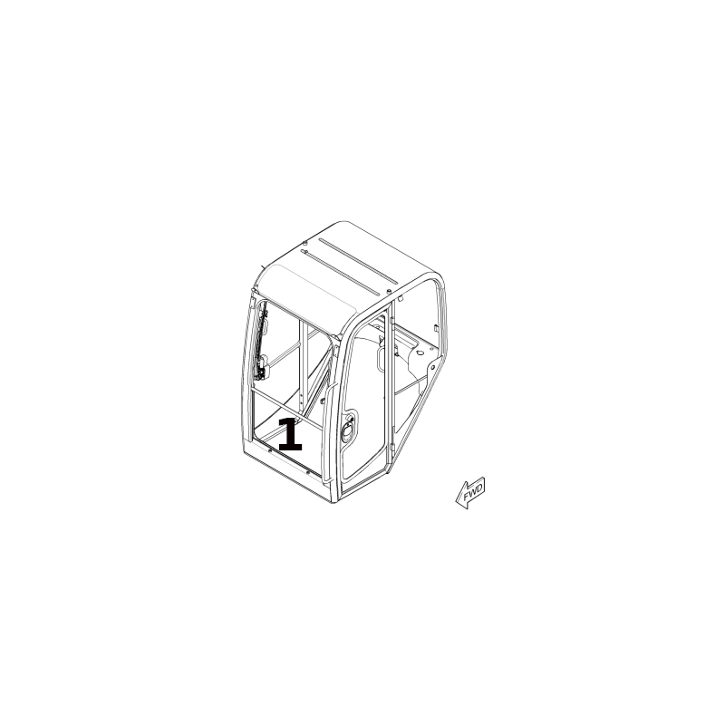 НИЖНЕЕ ВЕТРОВОЕ СТЕКЛО ДЛЯ МИНИ-ЭКСКАВАТОРА CAT 301.4 C WACKER NEUSON 1404RD 3701500