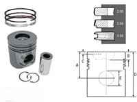 Поршень U5lp0058 + кольца Nural STD