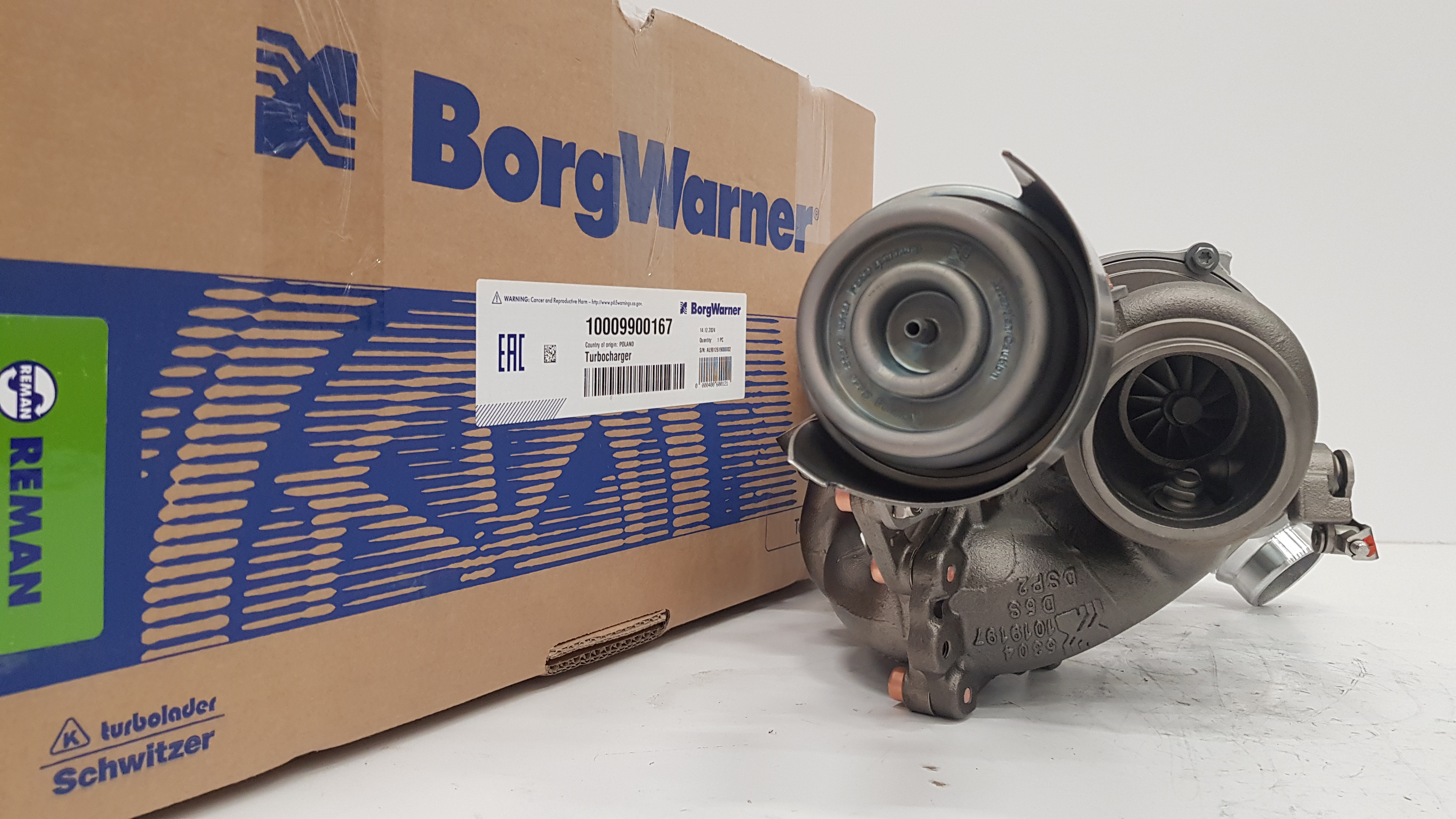 Турбокомпрессор BorgWarner KKK, оригинал, в сборе
