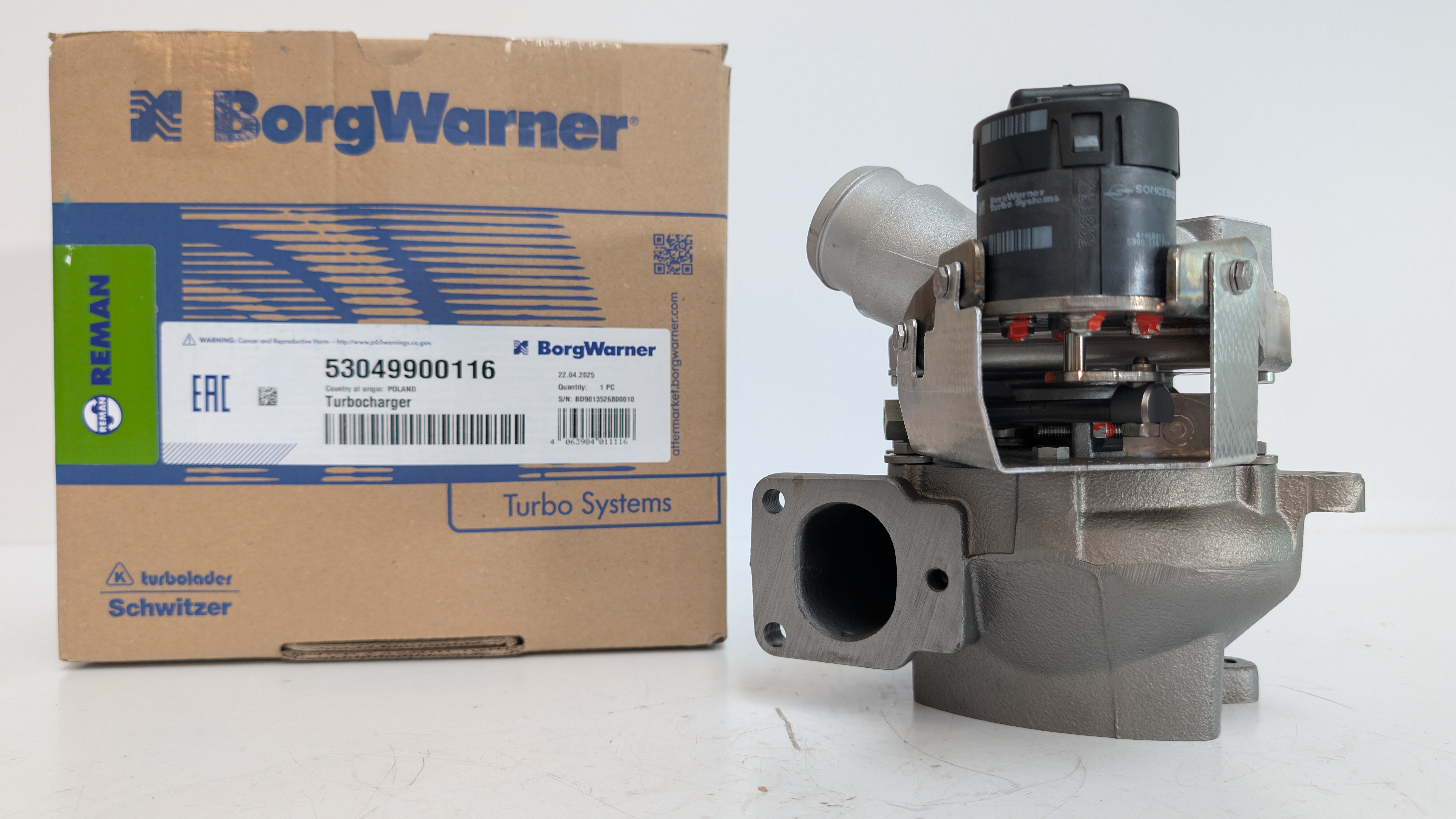 Турбокомпрессор BorgWarner KKK, оригинал, в сборе