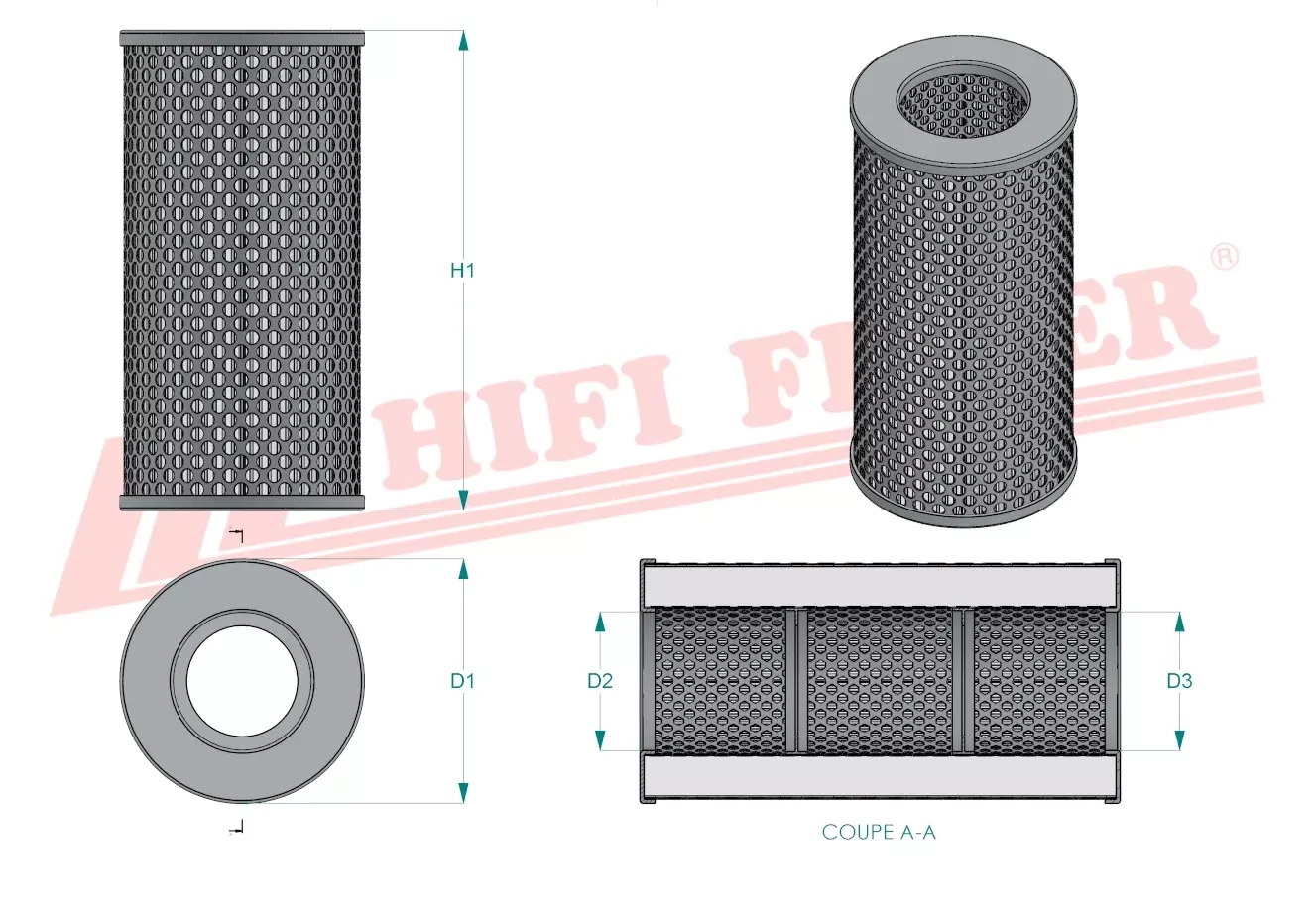 Гидравлический масляный фильтр HIFI FILTER SH 56147