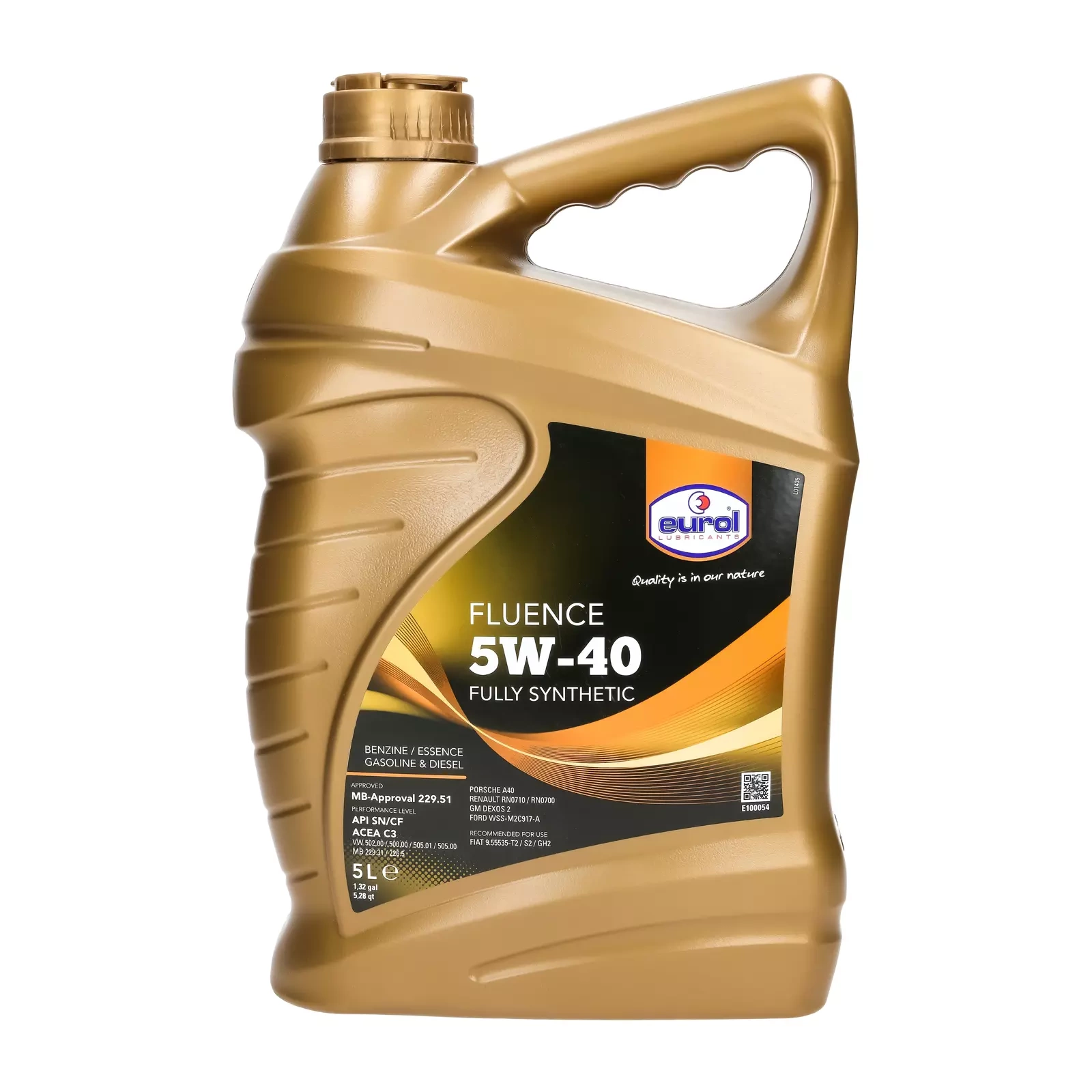 Моторное масло Eurol Fluence 5W-40, 5 л