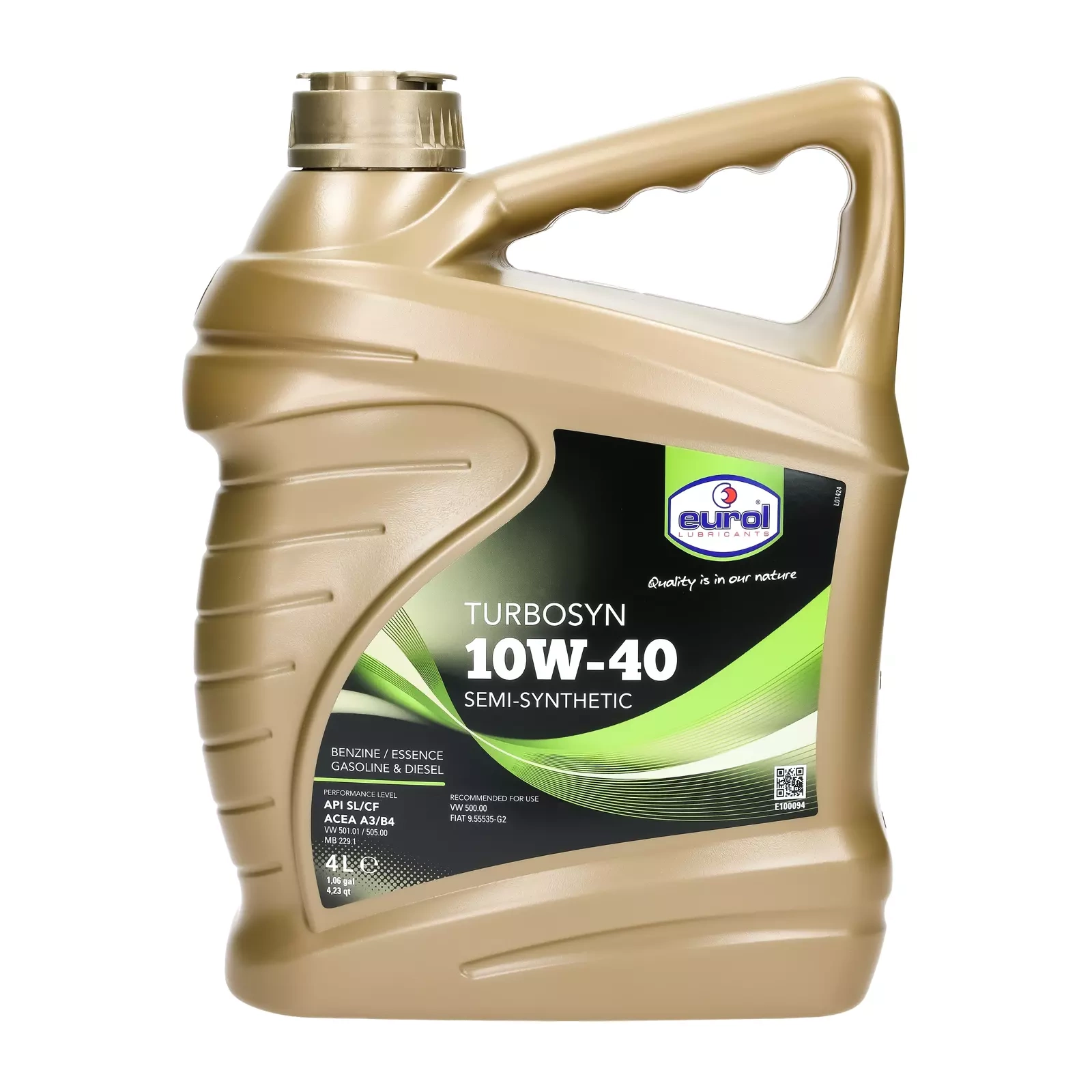 Моторное масло Eurol Turbosyn 10W-40, 4 л