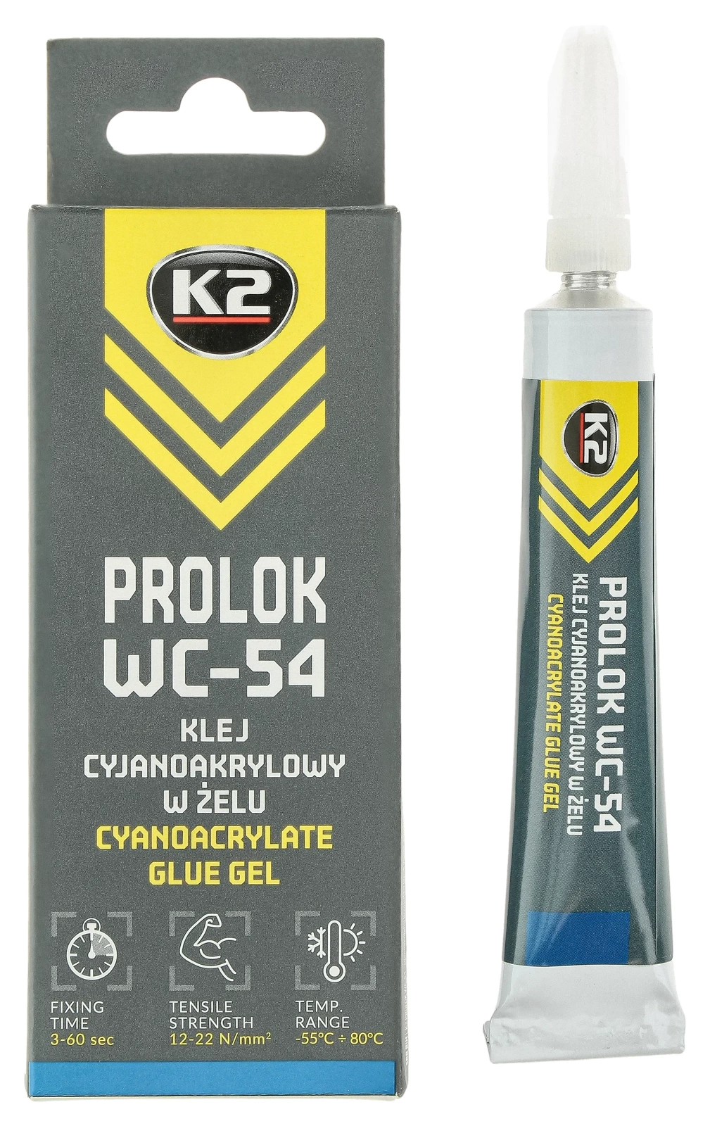 Цианоакрилатный клей в геле K2 PROLOK WC-54, 20 г