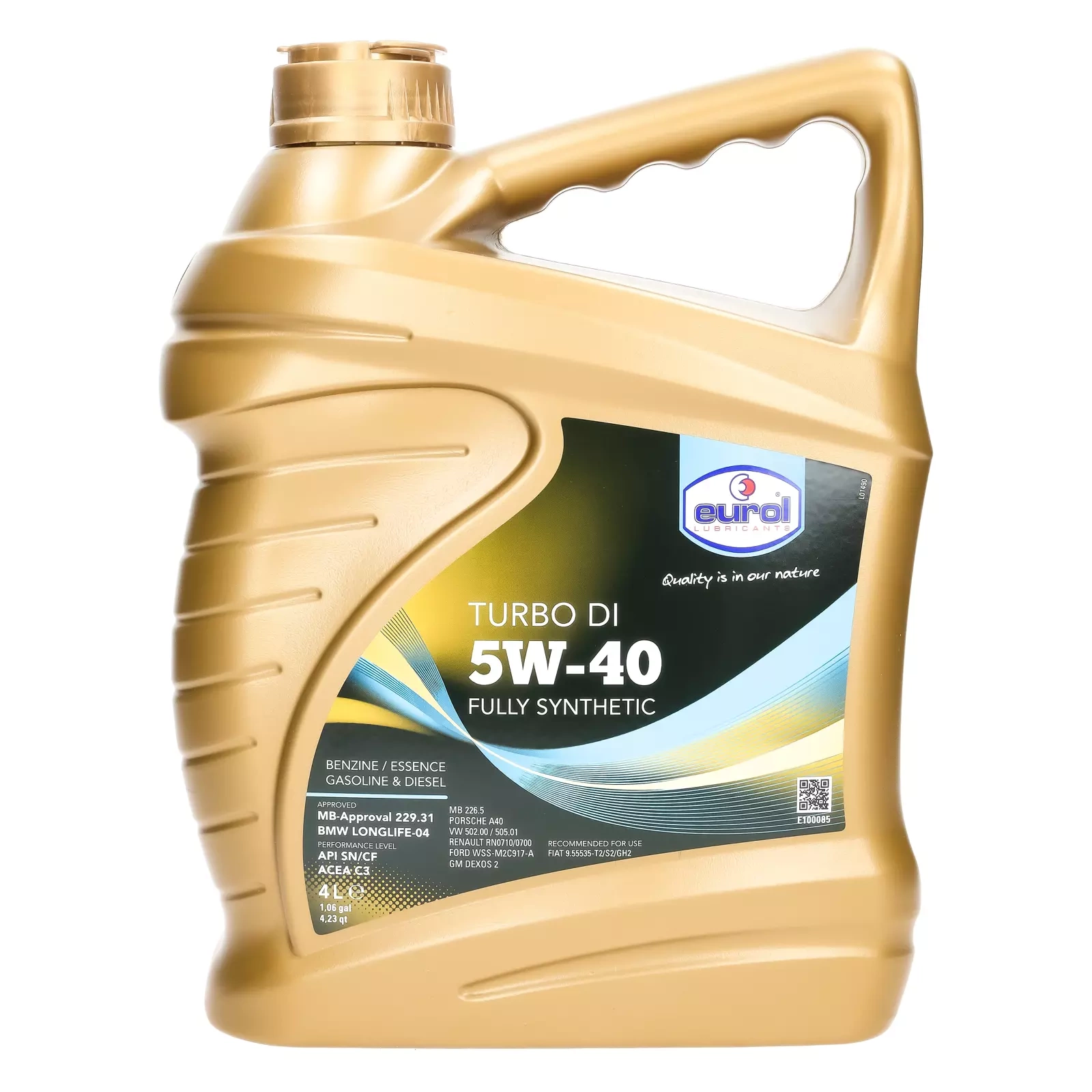 Моторное масло Eurol Turbo DI 5W-40, 4 л