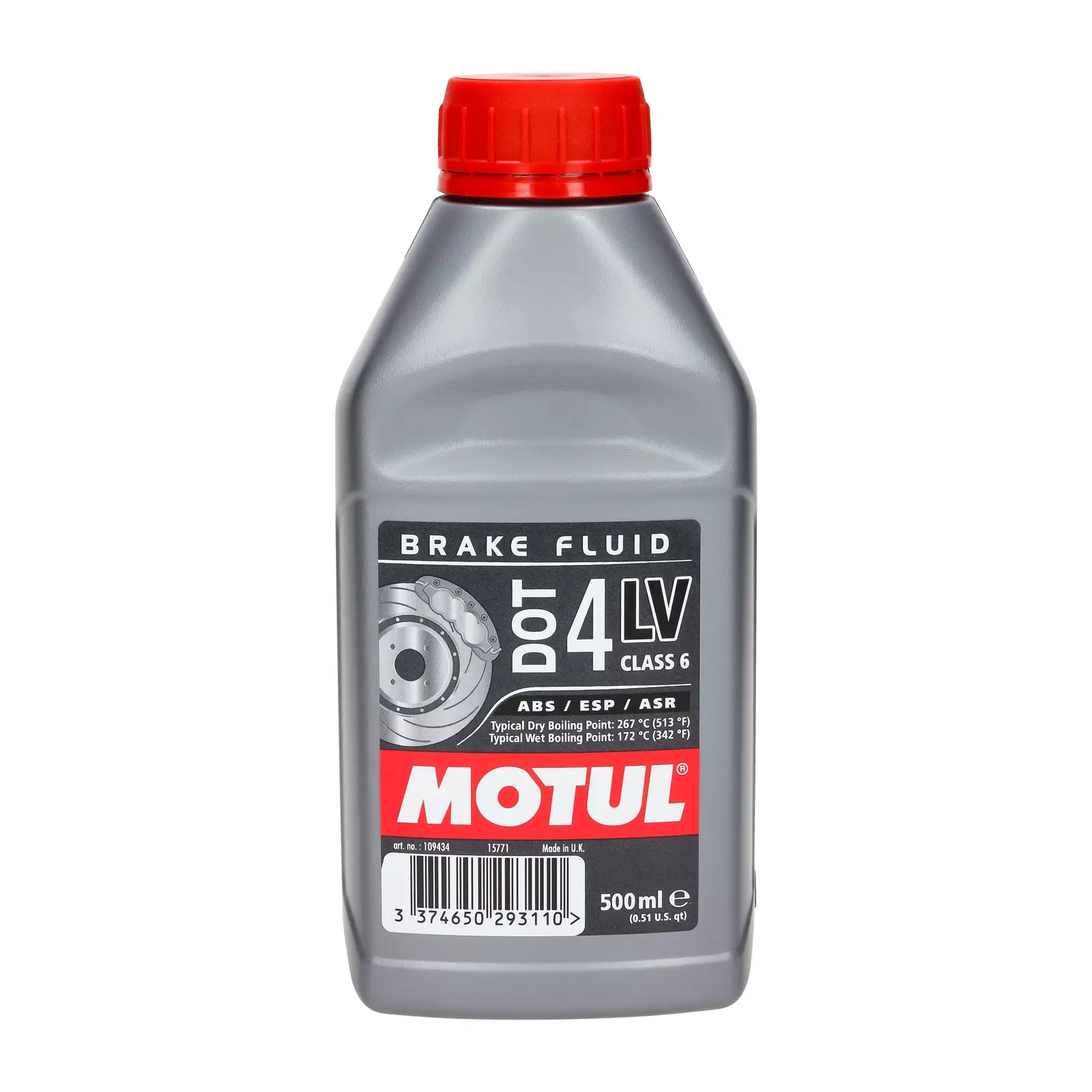 Тормозная жидкость Motul DOT - 4 LV, 0,5 л