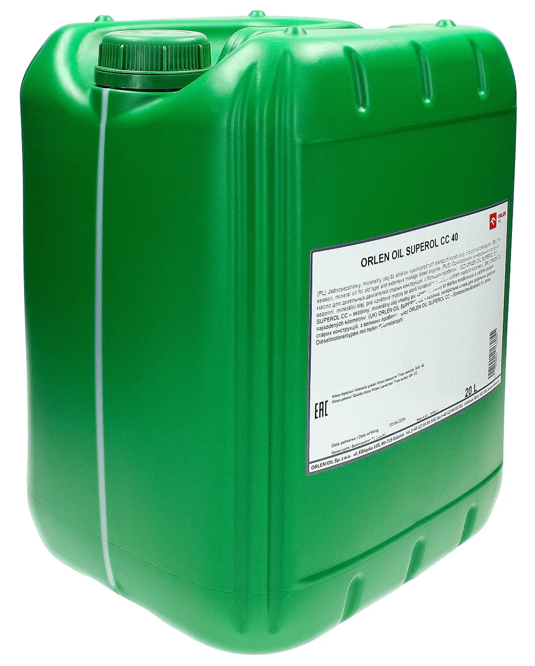 Моторное масло Orlen SUPEROL CC 40, 20 л