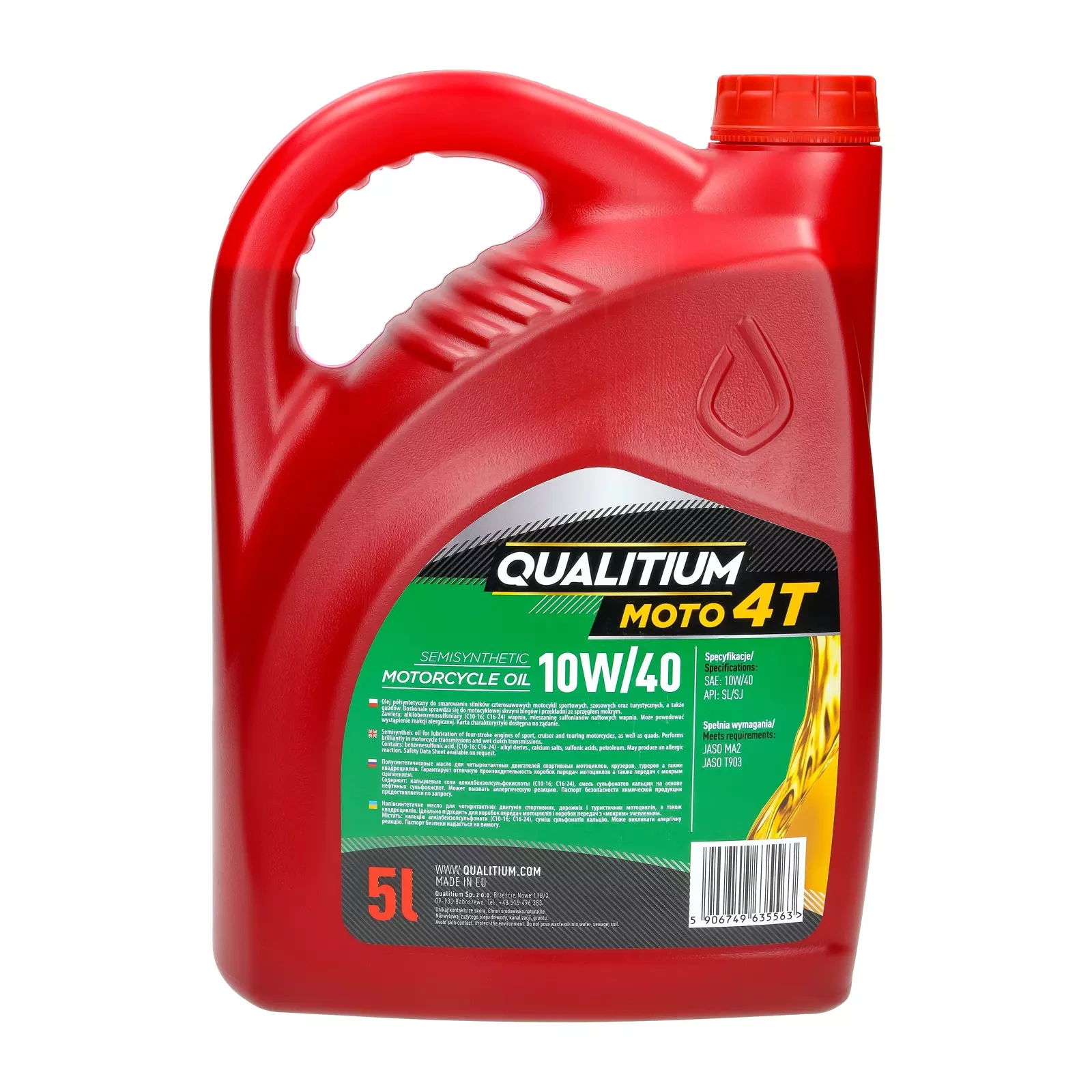 Моторное масло Qualitium Moto 4T 10W-40, 5 л