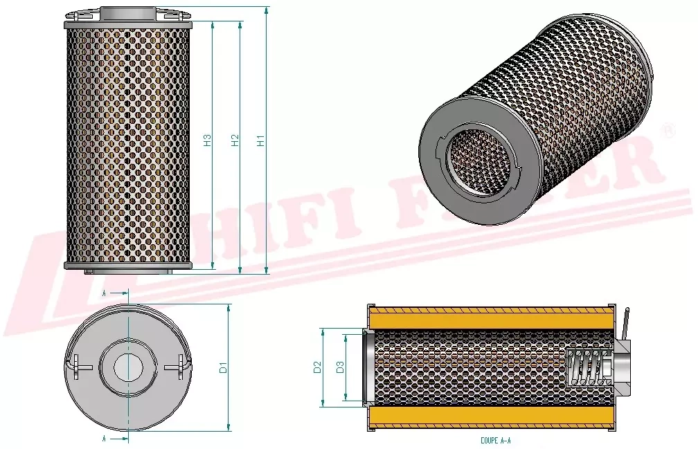 Гидравлический масляный фильтр HIFI FILTER SH 74189