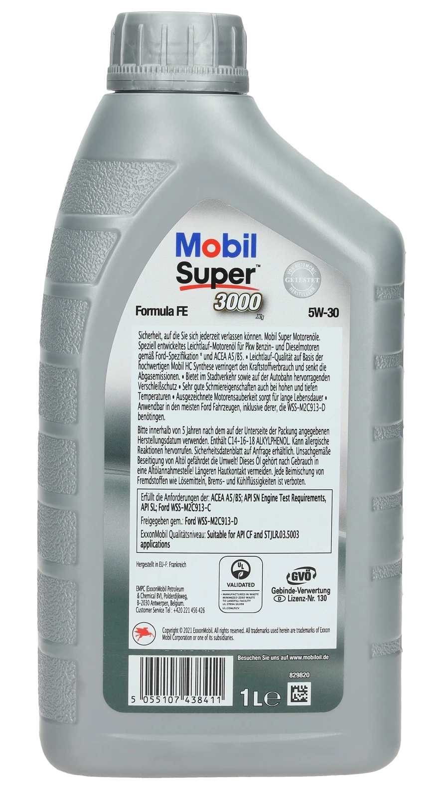 Моторное масло Mobil Super 3000 X1 Formula FE 5W-30, 1 л