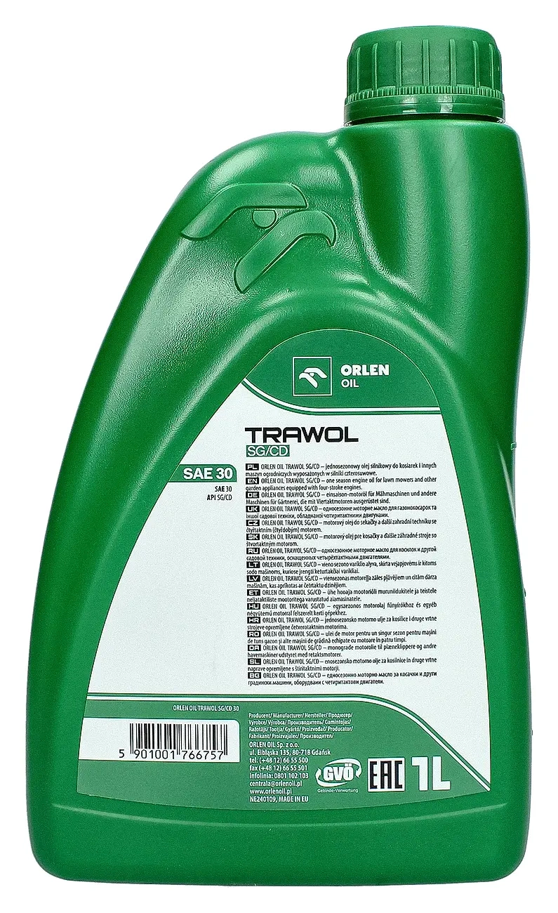 Масло для газонокосилок TRAWOL 30, 1 л