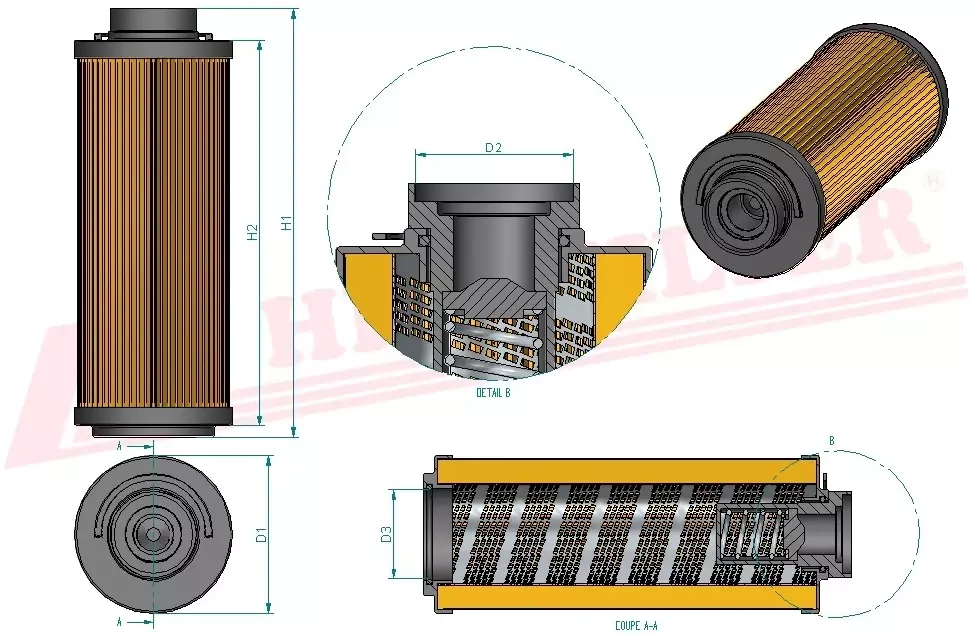 Гидравлический масляный фильтр HIFI FILTER SH 63626
