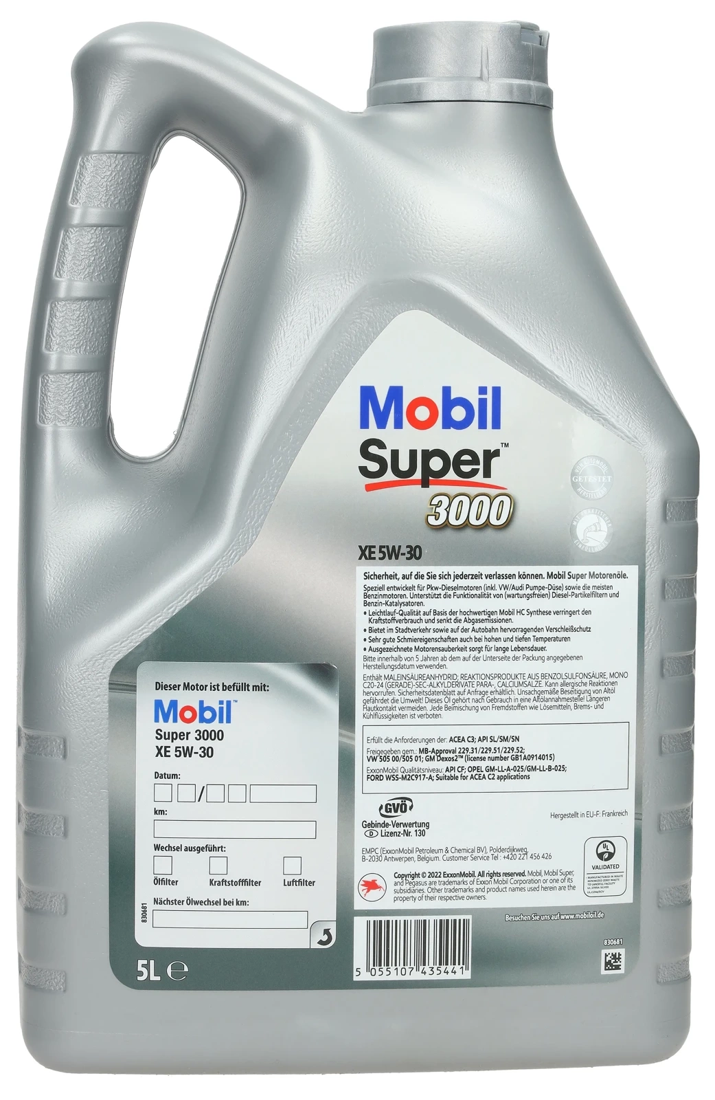 Моторное масло Mobil Super 3000 XE 5W-30, 5 л