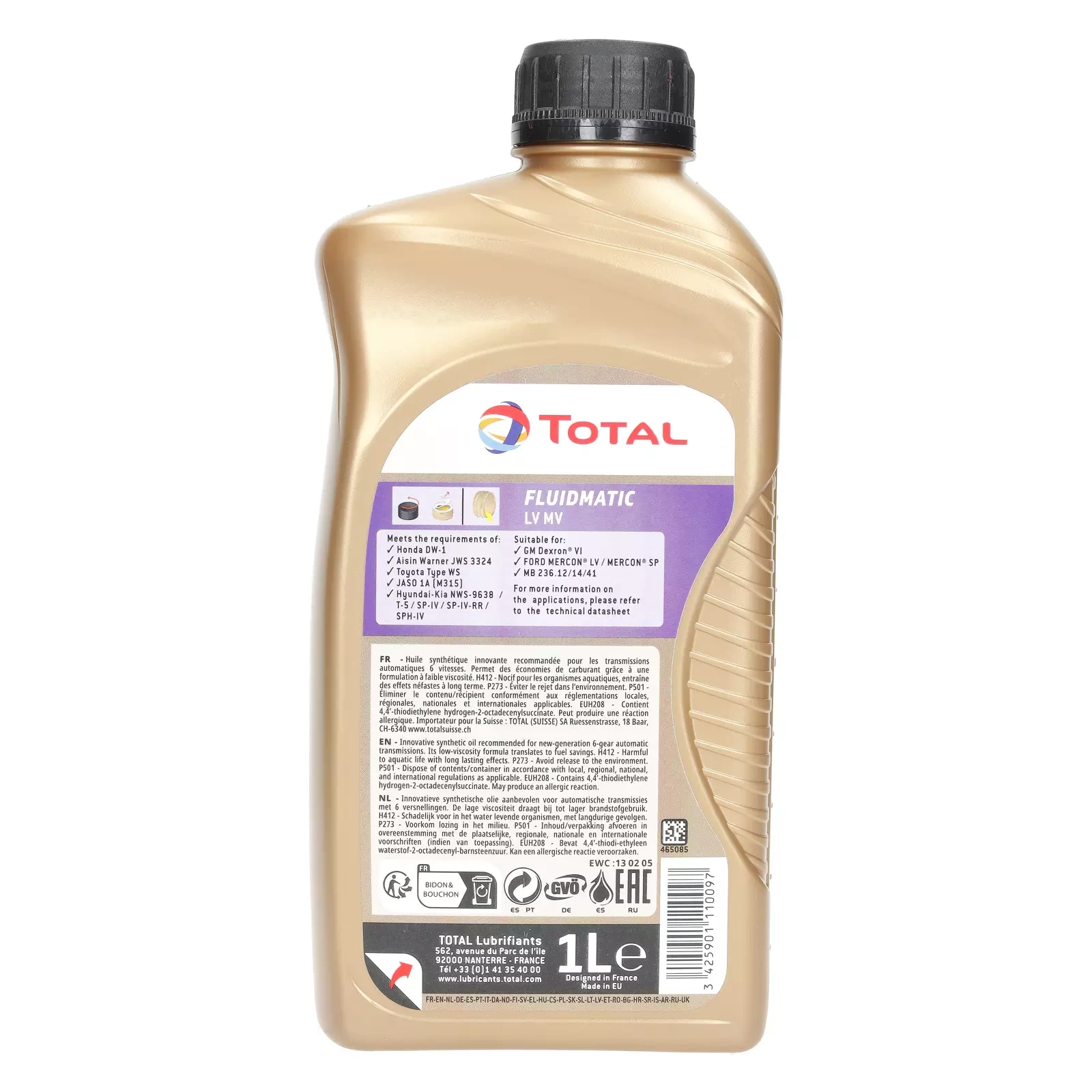 Трансмиссионное масло Total Fluidmatic LV MV, 1 л