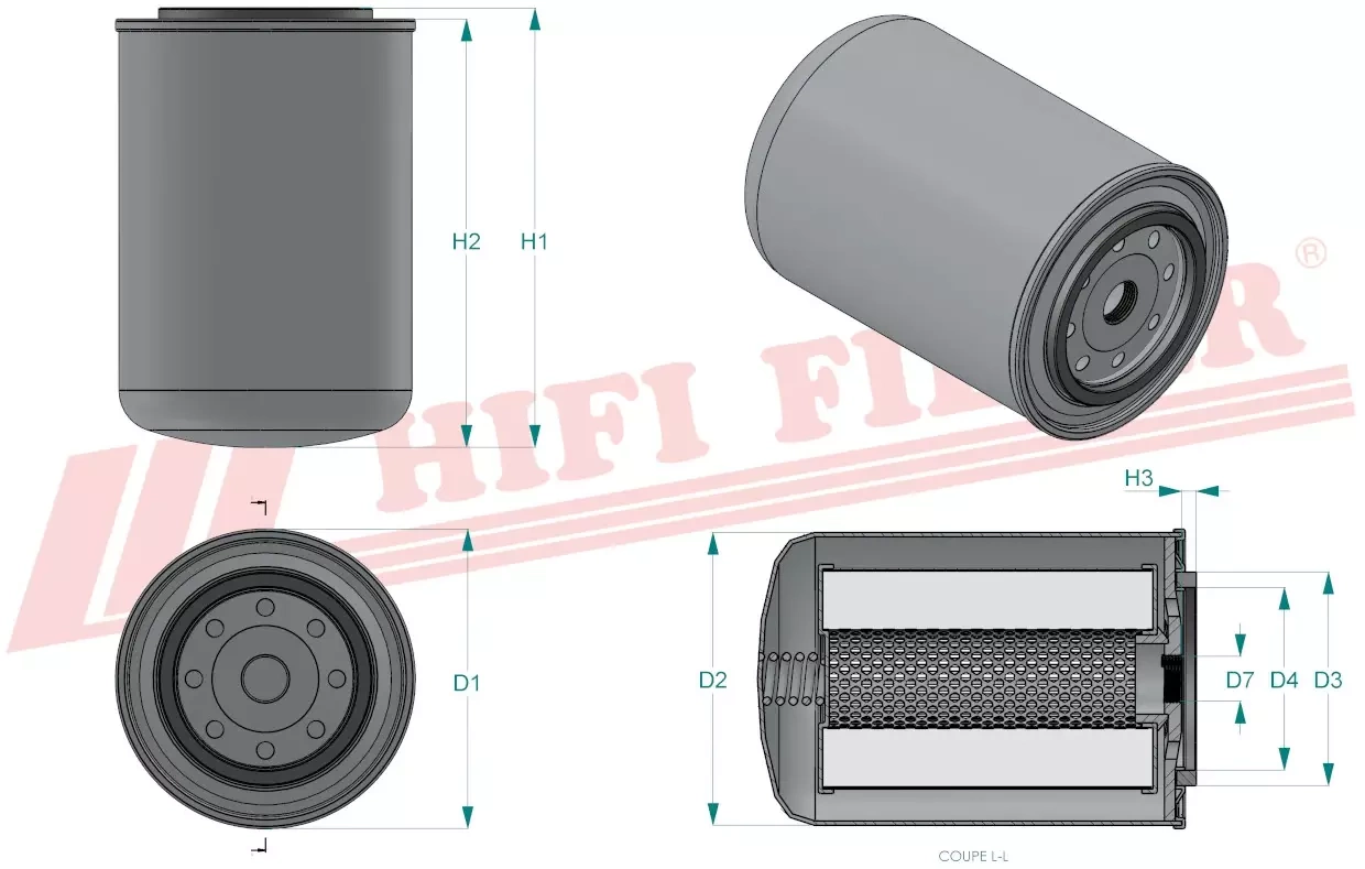 Гидравлический масляный фильтр HIFI FILTER SH 63081