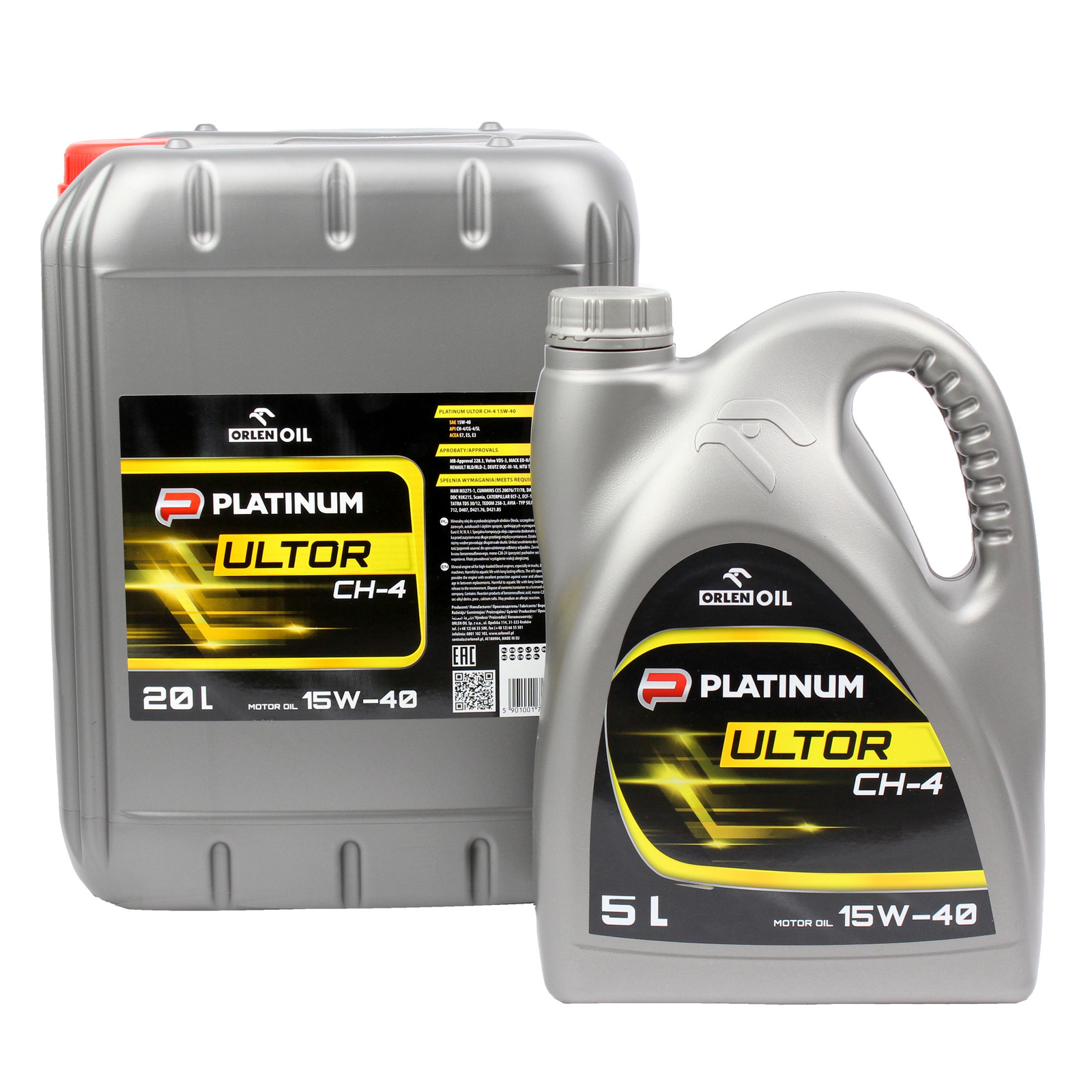 Моторное масло Orlen Platinum ULTOR CH-4 15W-40 20 л + 5 л