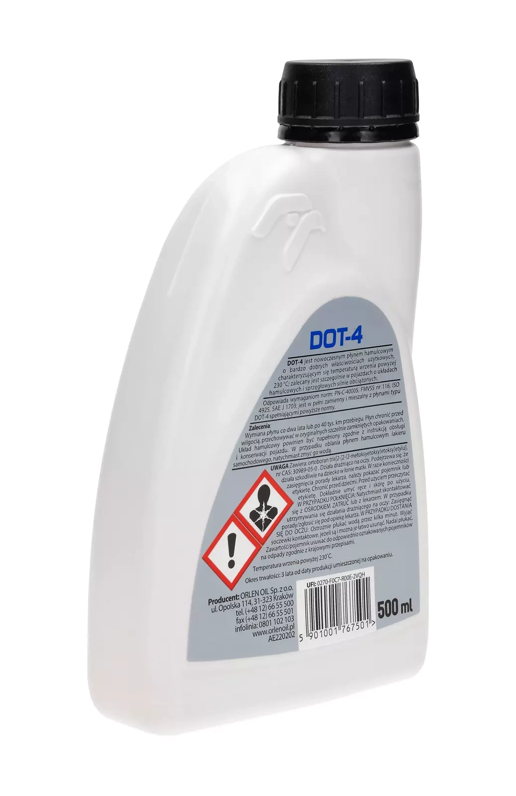 Тормозная жидкость ORLEN DOT - 4, 0,5 л
