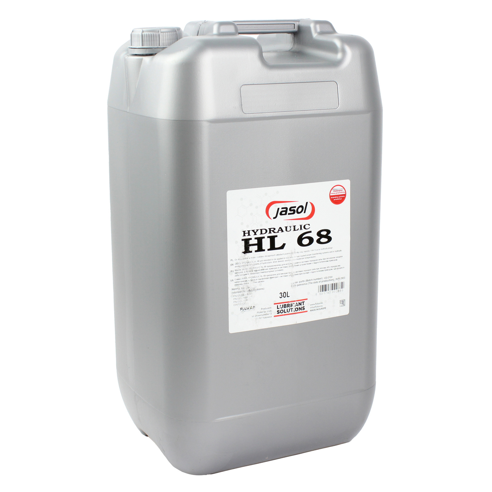 Гидравлическое масло JASOL HL-68, 30 л